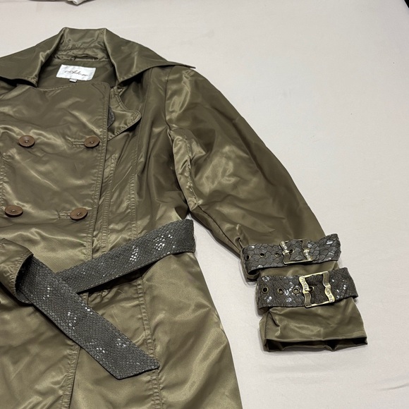 Adore Olive Double-Breasted Trench Coat - Picture 9 of 13